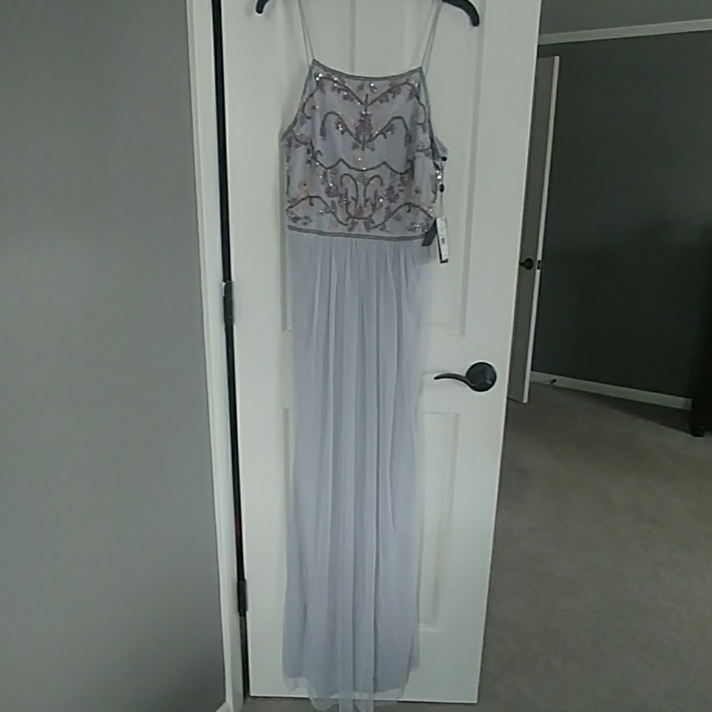 Adrianna Papell beaded prom gown